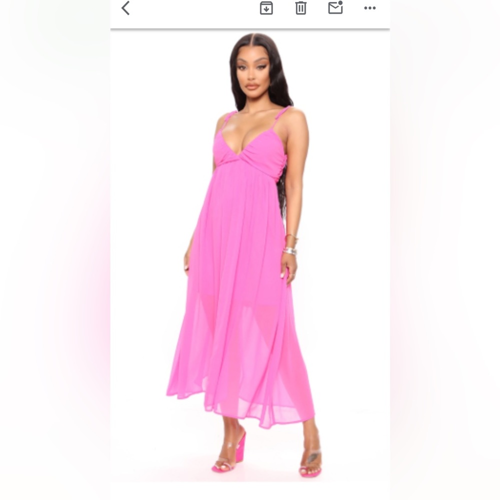 Pink maxi dress